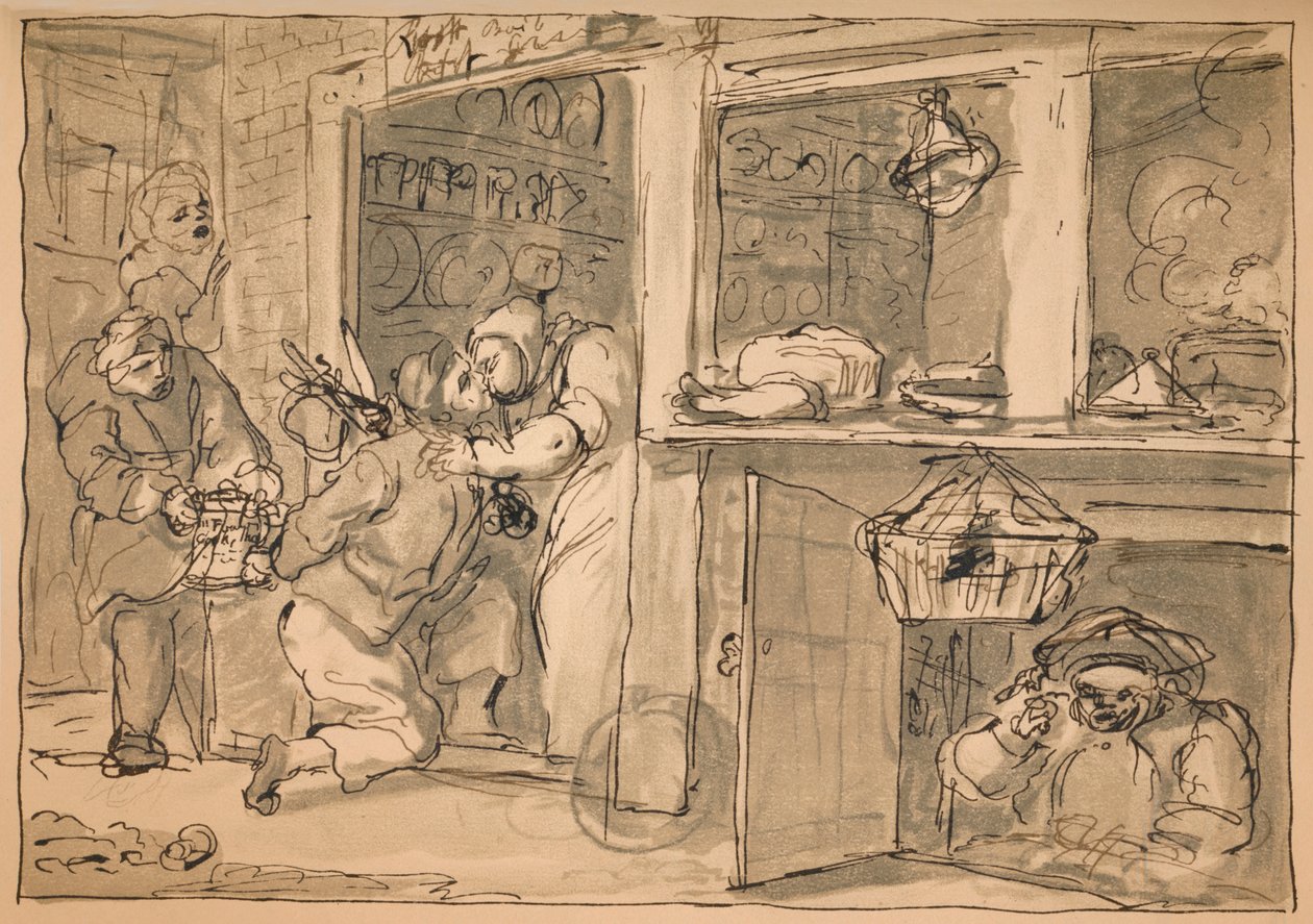 Käyttämätön piirustus teollisuudelle ja tyhjäkäynnille, 1747. tekijältä William Hogarth