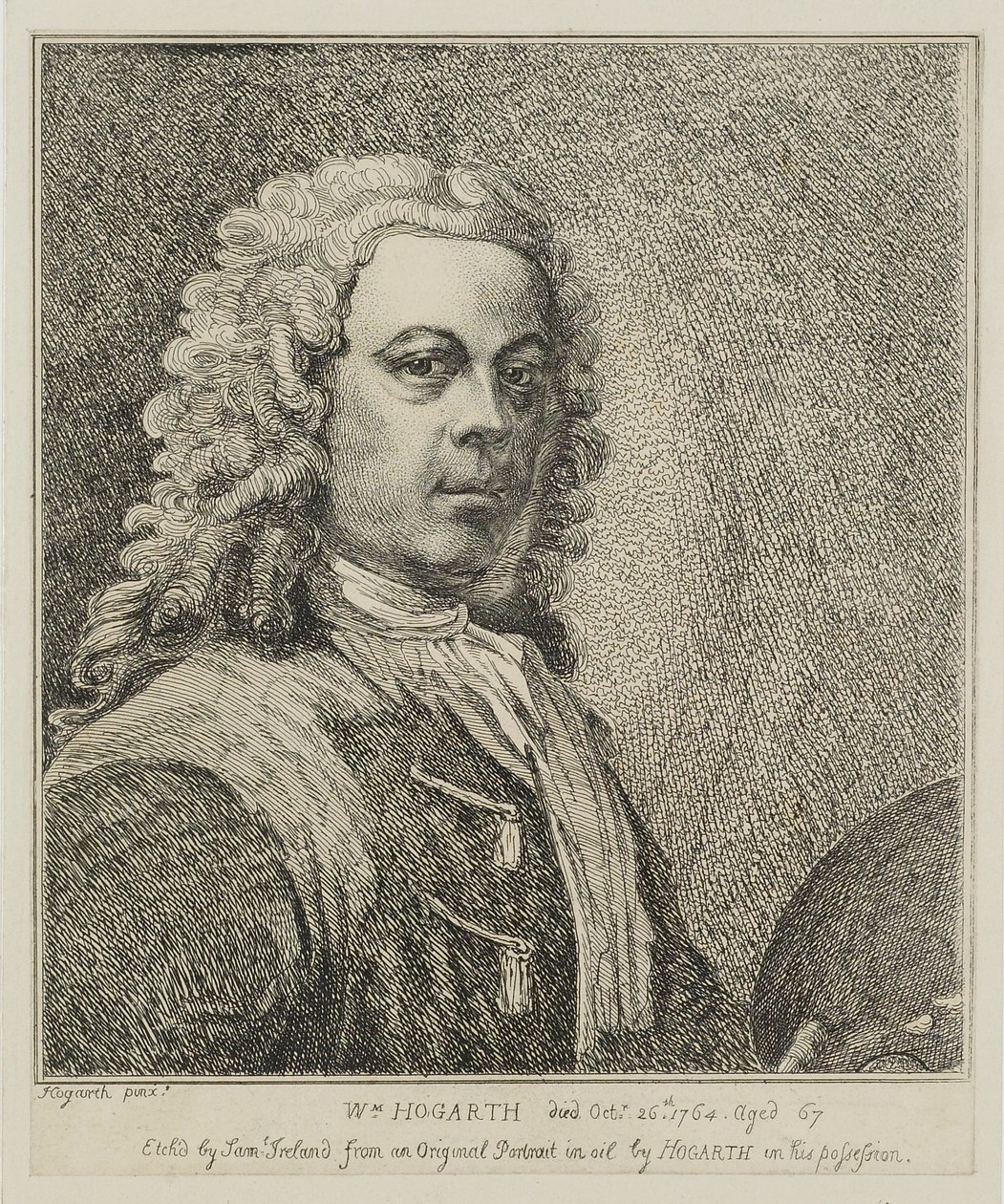 William Hogarth, kaiverrettu Samuel Irelandin (k.1800) toimesta, noin 1786. tekijältä William Hogarth