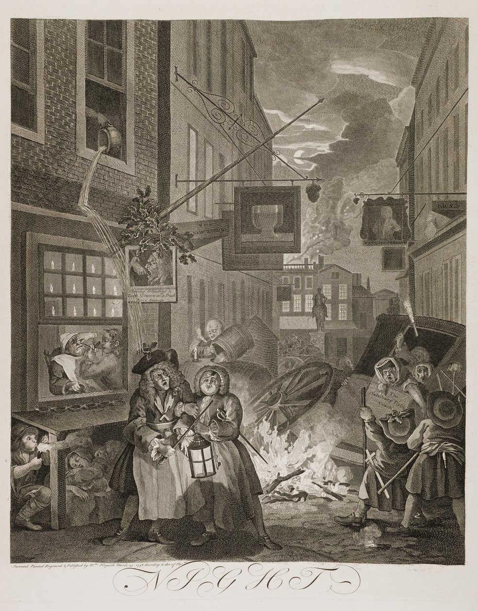fi: Four Times of the Day: Night tekijältä William Hogarth