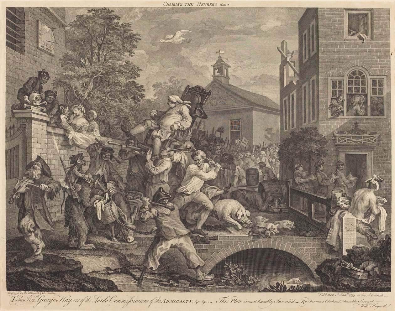 Jäsenten puheenjohtajana tekijältä William Hogarth and Francois Antoine Aveline