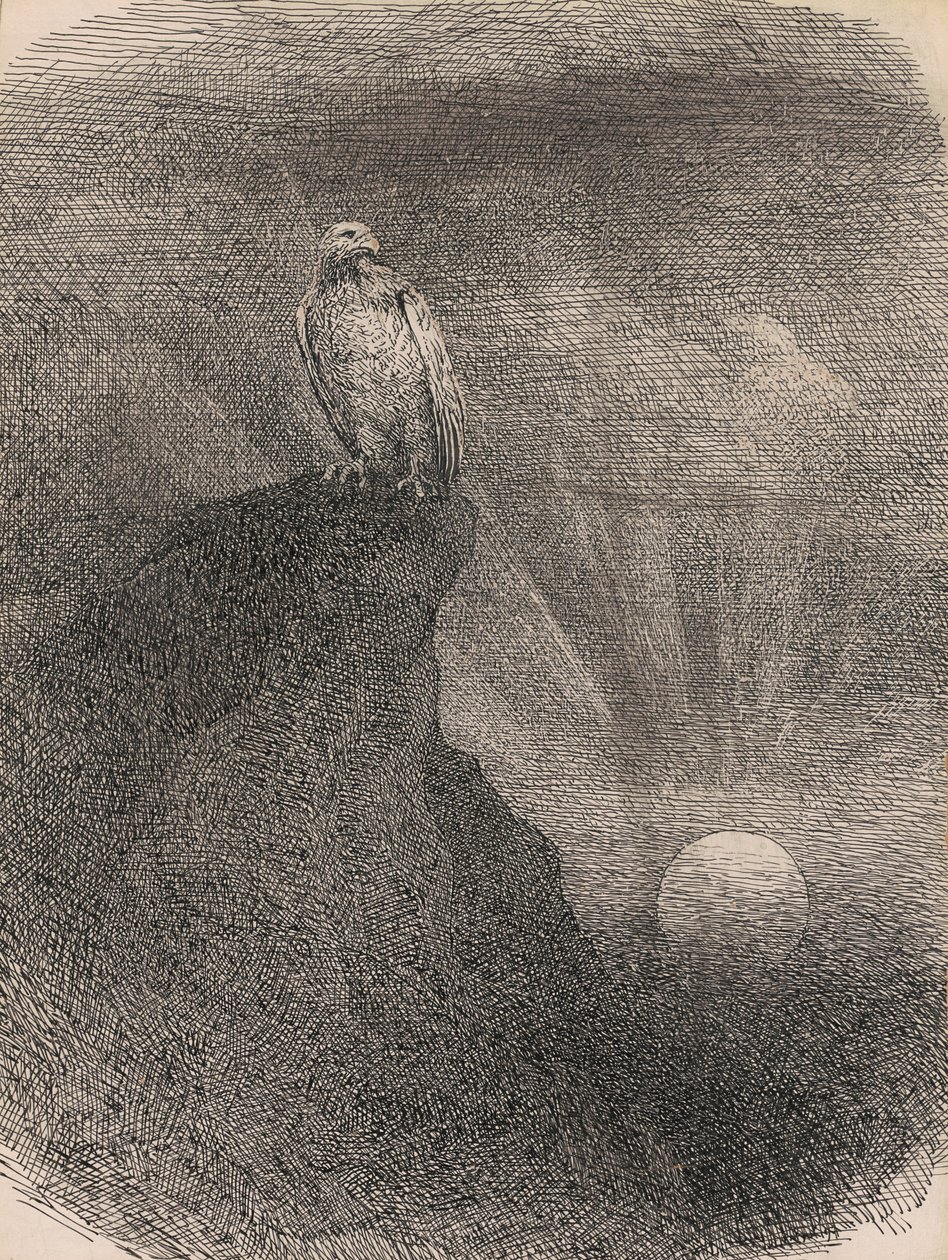 Genius, 1865-95 (kynä, tussi ja grafiitti kartongille). tekijältä William Holbrook Beard