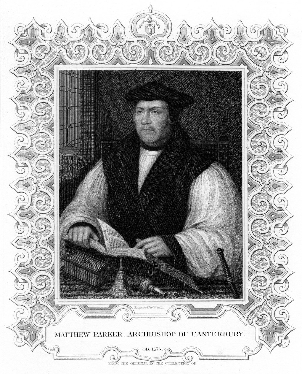 Matthew Parker, Englannin prelaatti, 1800-luku tekijältä William Holl