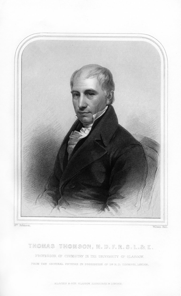 Thomas Thomson, skotlantilainen kemisti, 1870. tekijältä William Holl