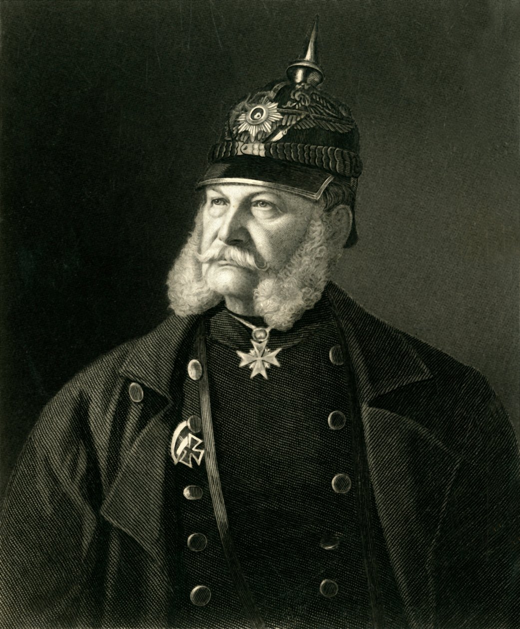 William I, Preussin kuningas ja Saksan keisari, vuodelta 1872. tekijältä William Holl