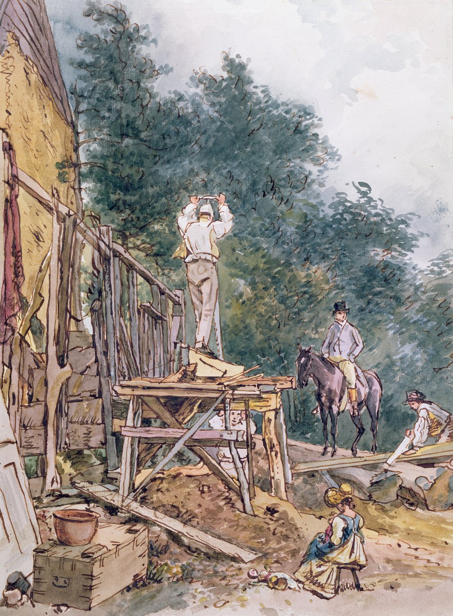 Dr. Monro tarkastamassa talliaan (kynä ja muste ja wc paperilla) tekijältä William Holman Hunt