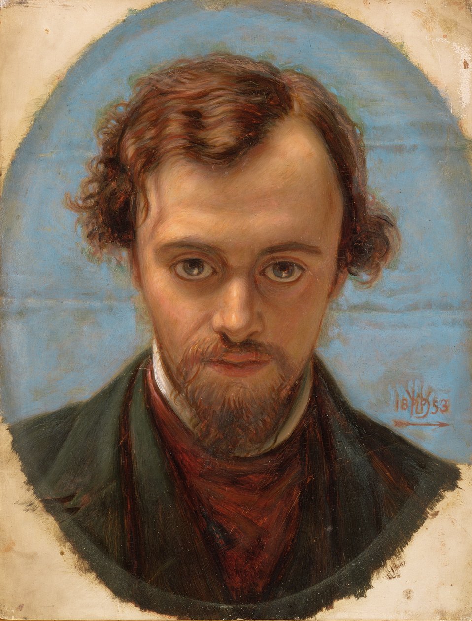 Dante Gabriel Rossettin muotokuva, 1853 tekijältä William Holman Hunt