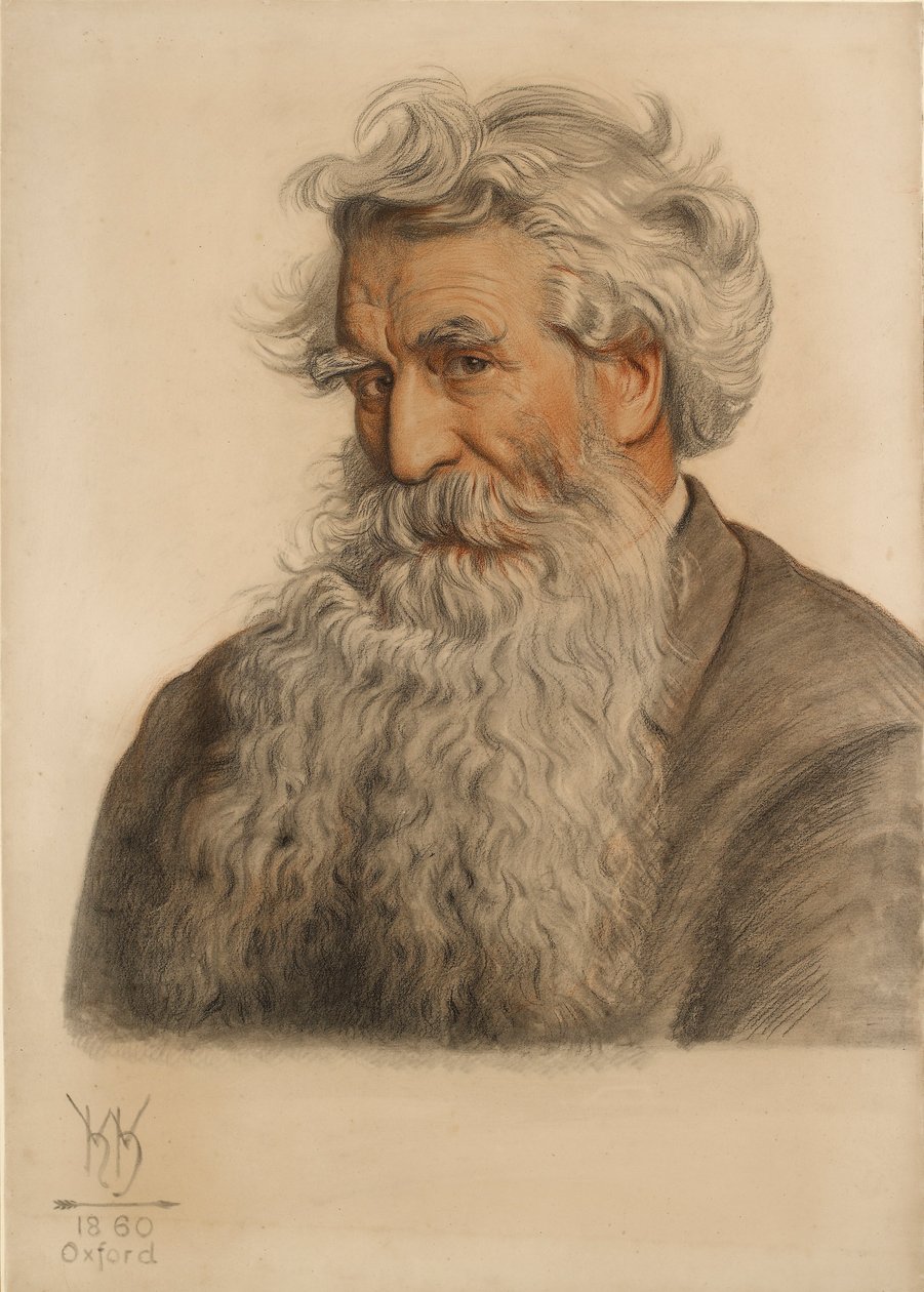 Yliopiston kirjapainon Thomas Comben muotokuva 1796-1872 tekijältä William Holman Hunt