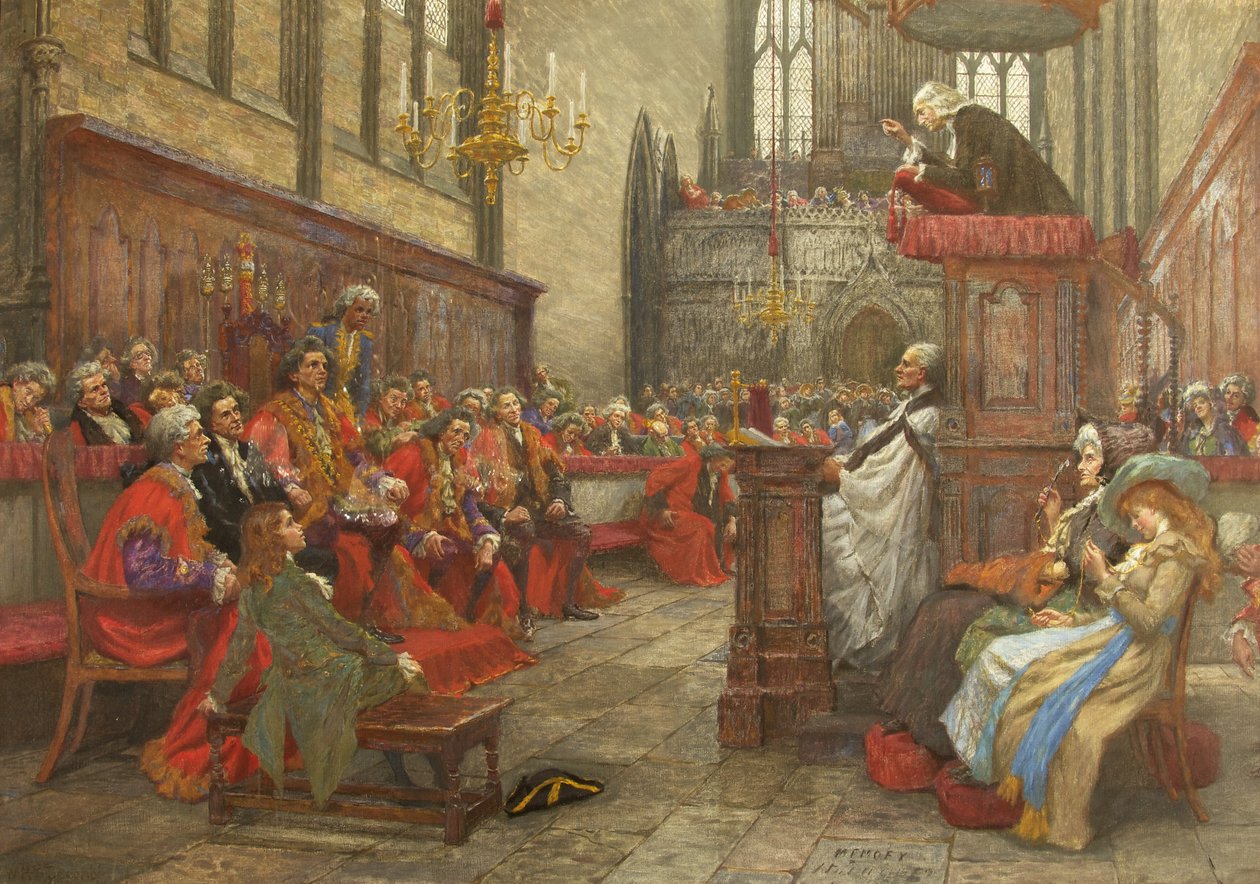 John Wesley saarnaa Bristolin pormestarin ja Corporationin edessä tekijältä William Holt Yates Titcomb
