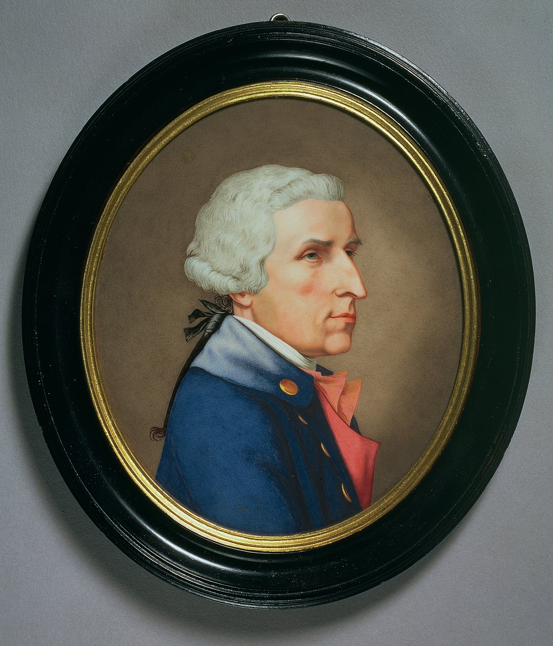 Sir William Hamiltonin muotokuva, n. 1802 (emali kuparilla) tekijältä William Hopkins Craft