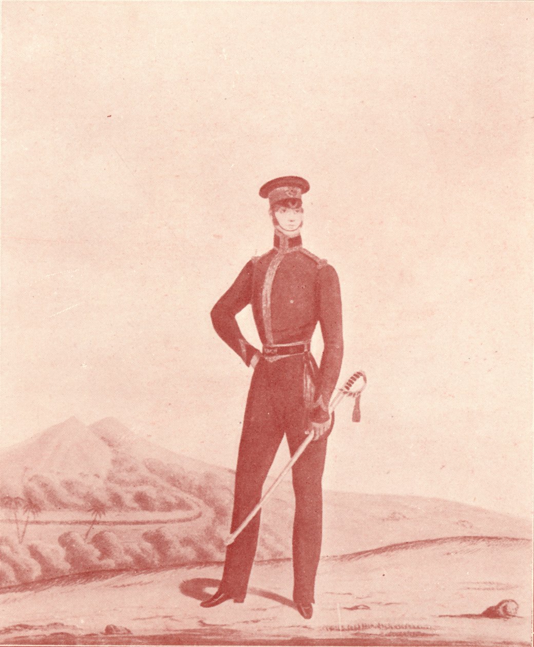Madras-armeijan kiväärien upseeri, Undress, c1837-1843, 1909 tekijältä William Hunsley