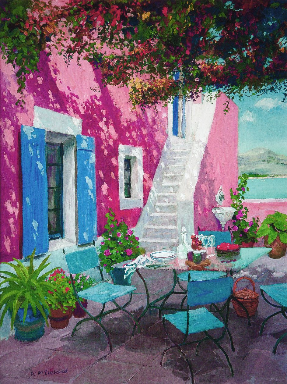 Hot pink terassi (öljy laivalla) tekijältä William Ireland