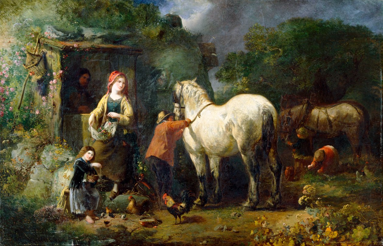 Old Carthorse (öljy kankaalle) tekijältä William J. Perry