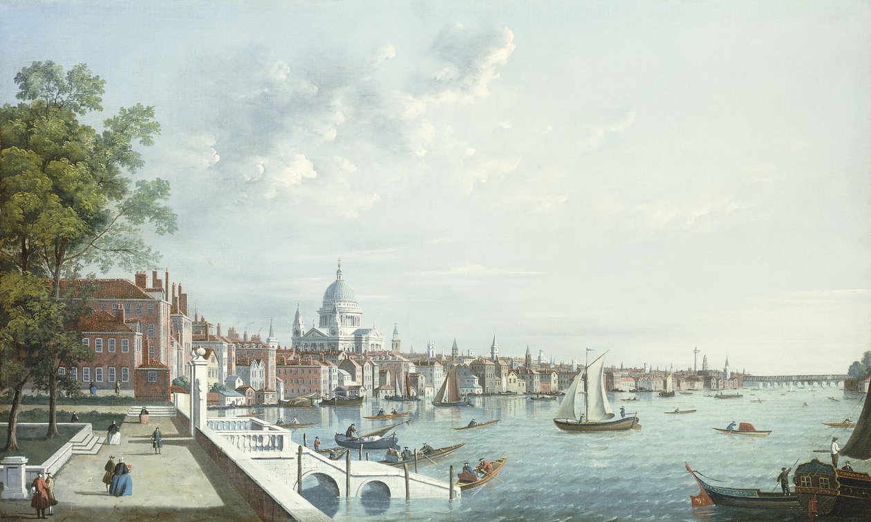 Thames Somerset Housesta, katsoen alavirtaan tekijältä William James