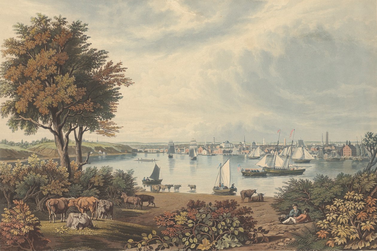 Baltimore otettu lähellä Whetstone Pointia, julkaistu 1831. tekijältä William James Bennett