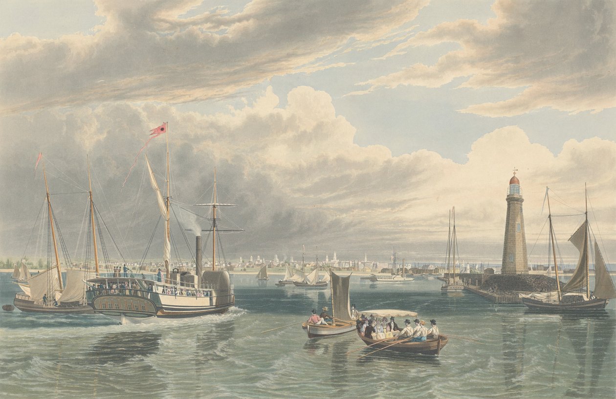Buffalo, Lake Erie, julkaistu 1836. tekijältä William James Bennett
