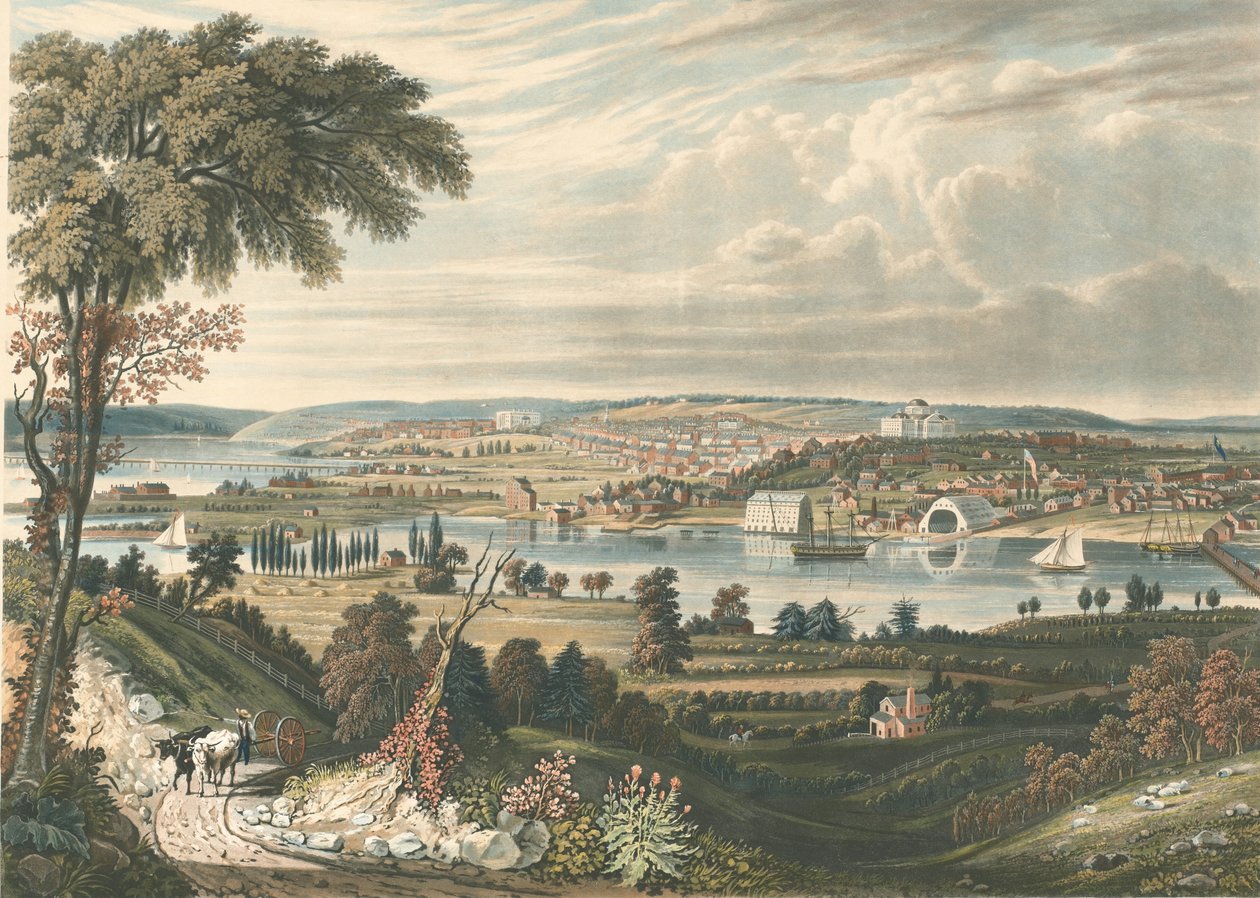 Washingtonin kaupunki: Navy Yardsin takaa, julkaistu 1834. tekijältä William James Bennett