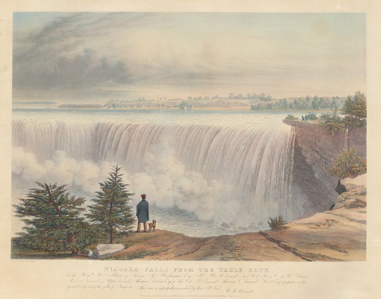 Niagaran putoukset Table Rockista nähtynä tekijältä William James Bennett