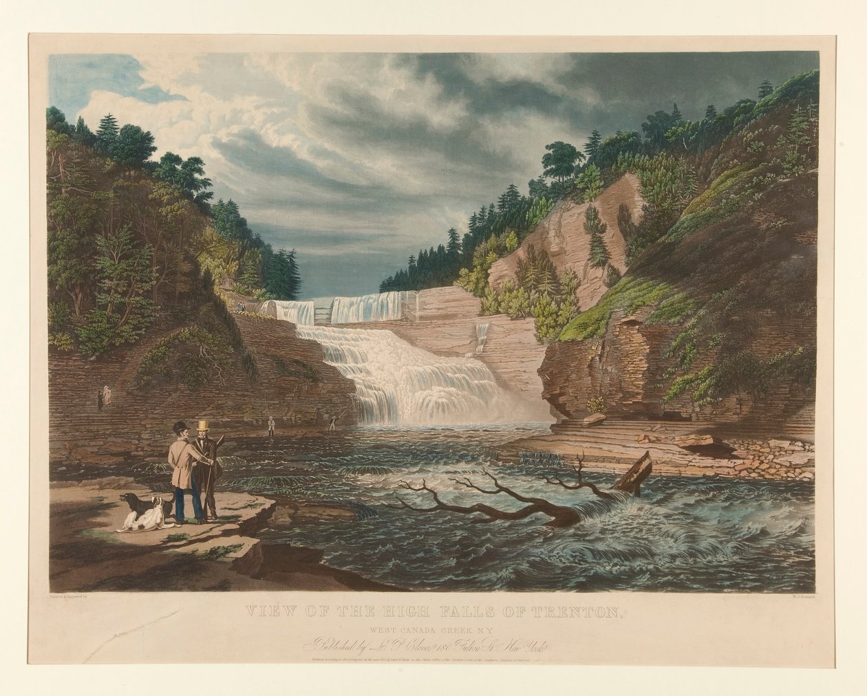 Näkymä Trentonin korkealle putoukselle. West Canada Creek, NY. tekijältä William James Bennett