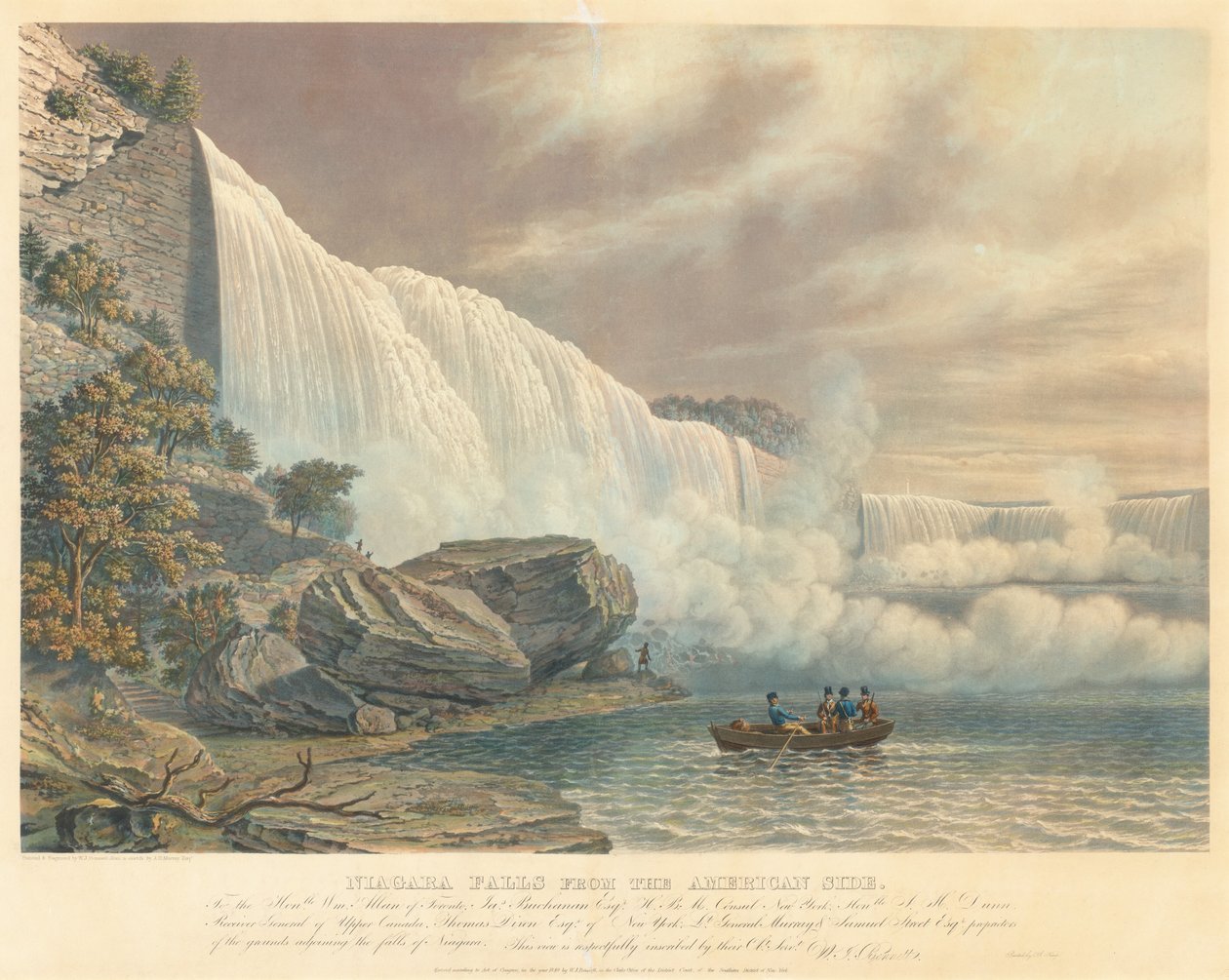 Niagaran putoukset Amerikan puolelta tekijältä William James Bennett after John Robert Murray