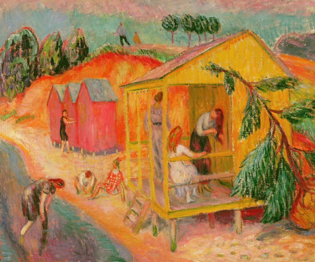 Kylpyhuoneet (öljy kankaalle) tekijältä William James Glackens