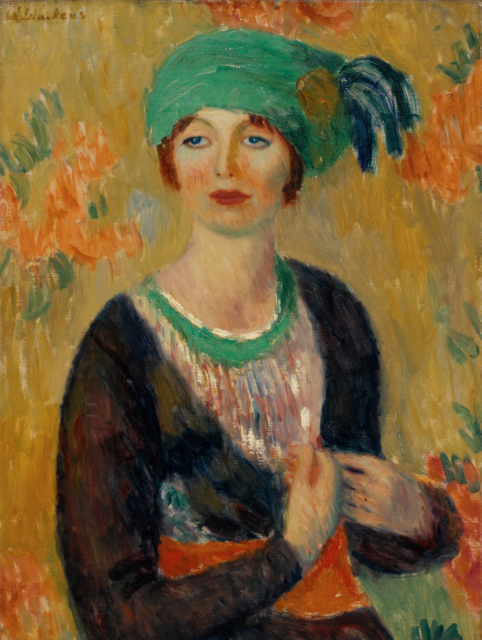 Tyttö vihreässä turbaanissa tekijältä William James Glackens