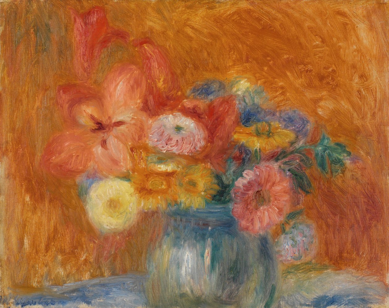 Vihreä kukkakulho tekijältä William James Glackens