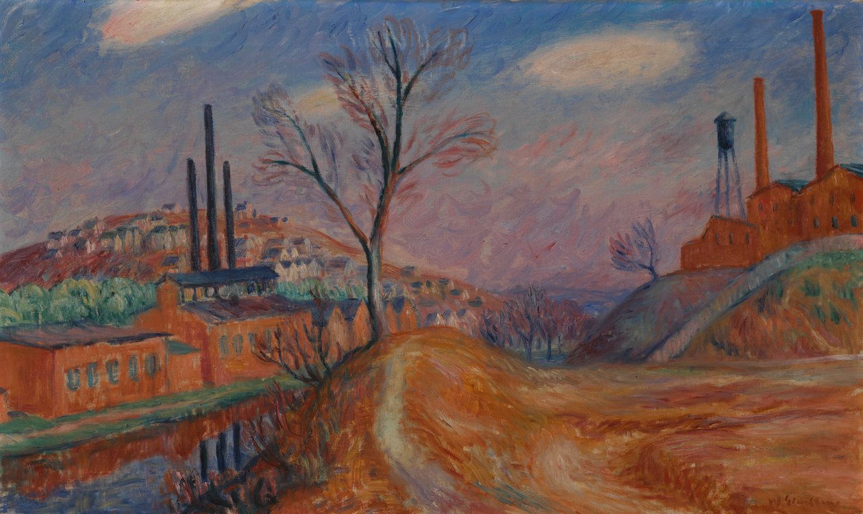 Maisema – Tehtaat tekijältä William James Glackens