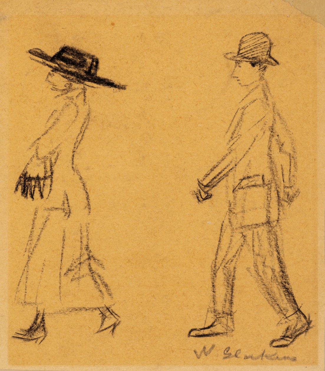 Mies Naista seuraamassa tekijältä William James Glackens