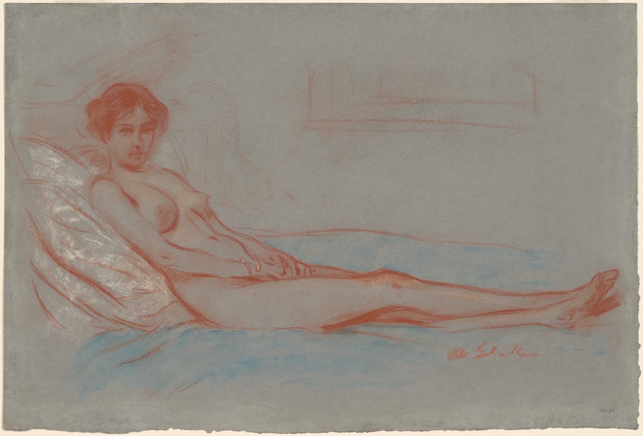 Makaava nainen alaston tekijältä William James Glackens