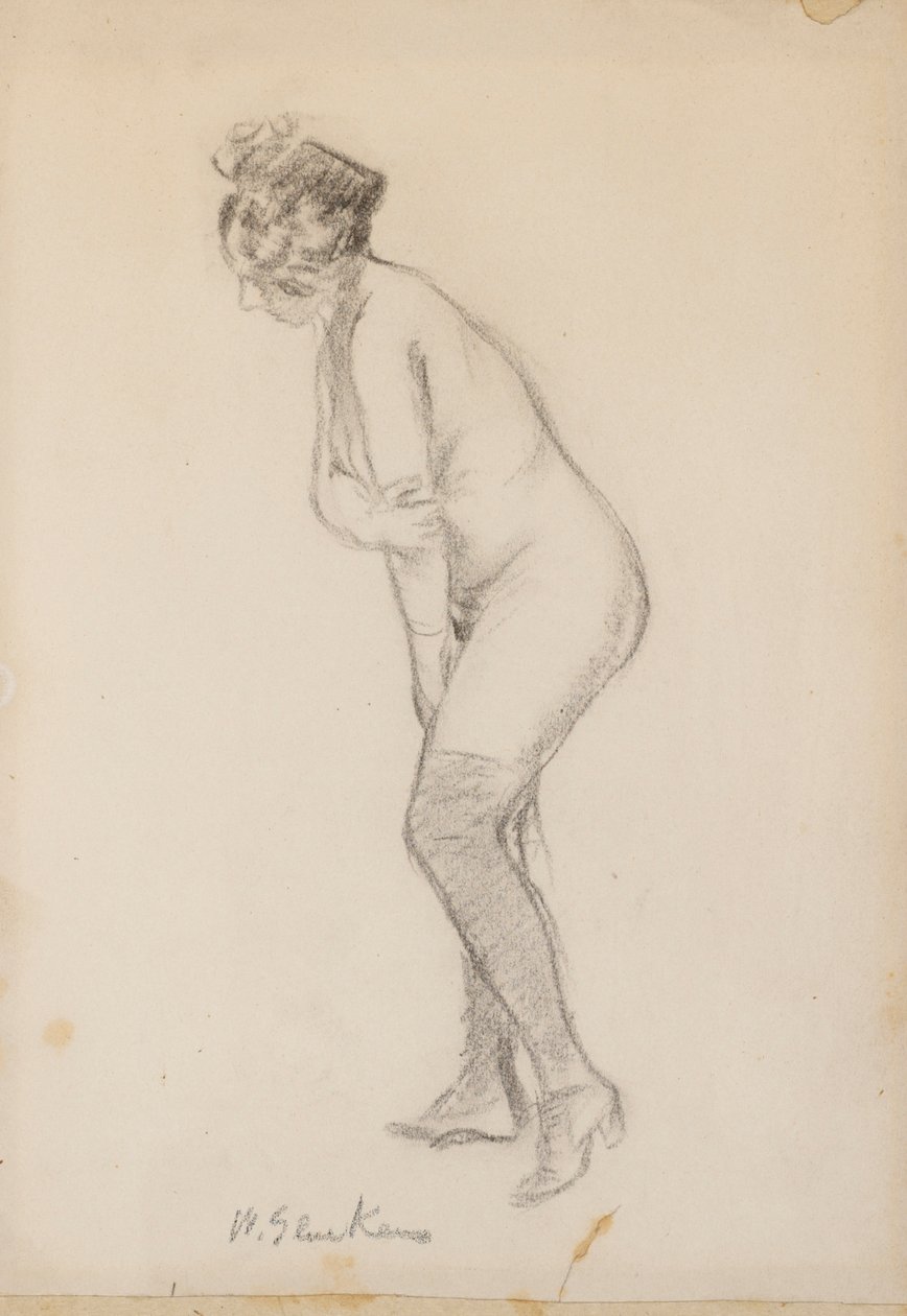 Seisova alaston nainen tekijältä William James Glackens