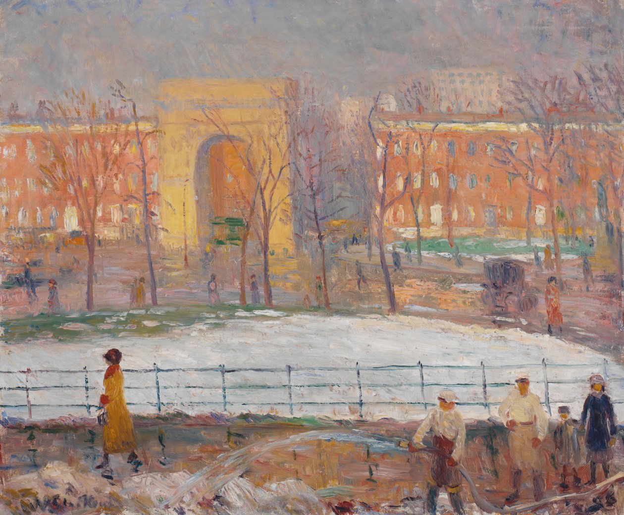 Street Cleaners, Washington Square tekijältä William James Glackens