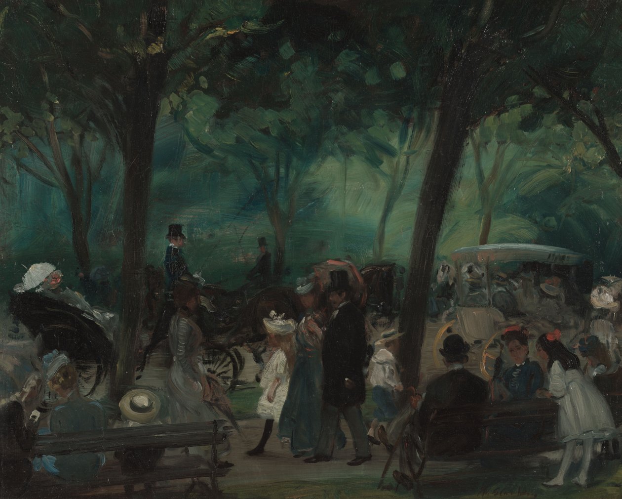The Drive, Central Park, n. 1905 tekijältä William James Glackens