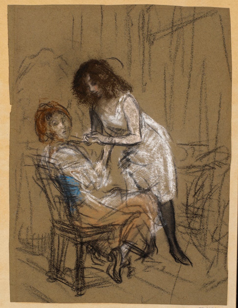Kaksi naista (yksi istuva) tekijältä William James Glackens