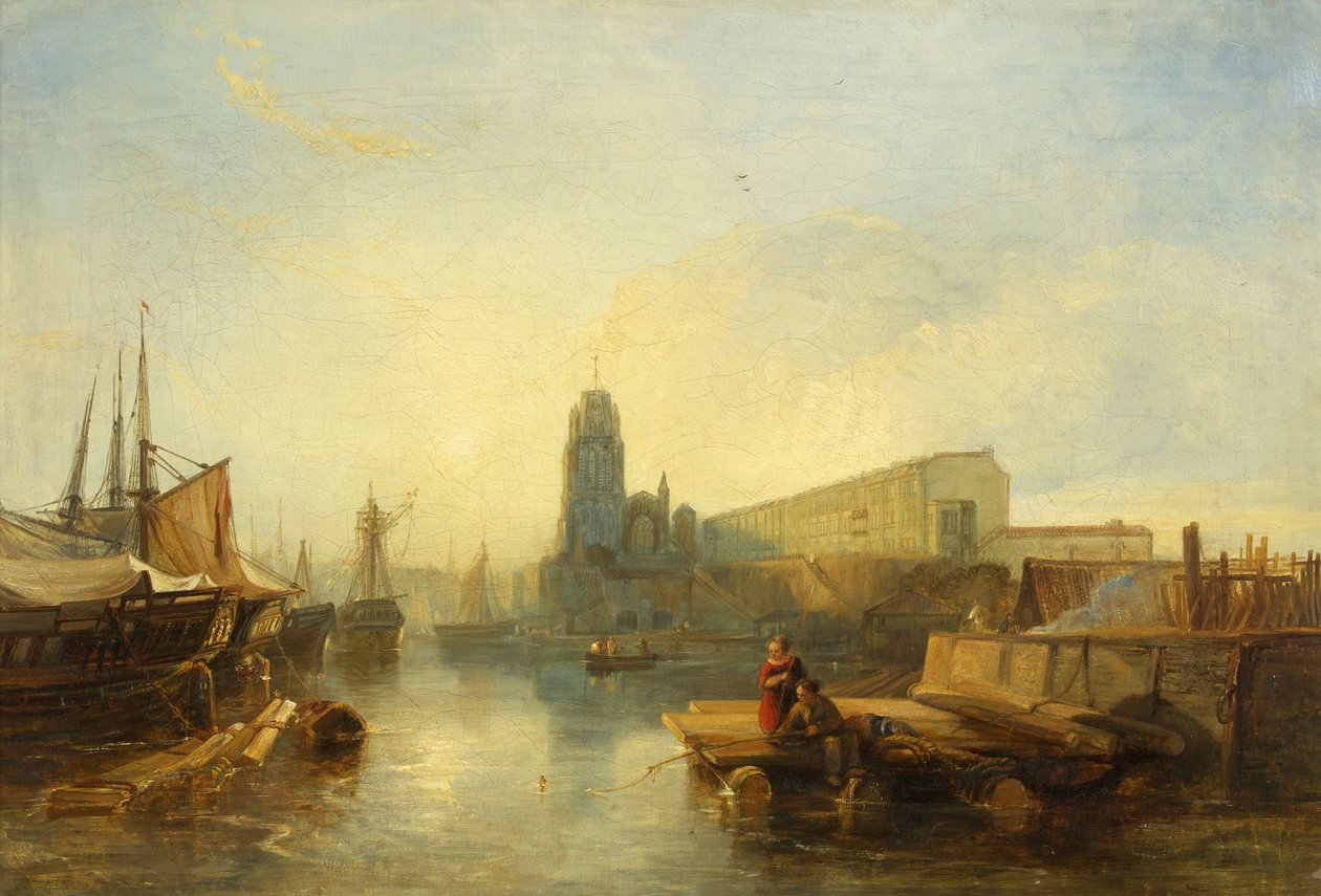 Bristol Harbour (öljy kankaalle) tekijältä William James Muller
