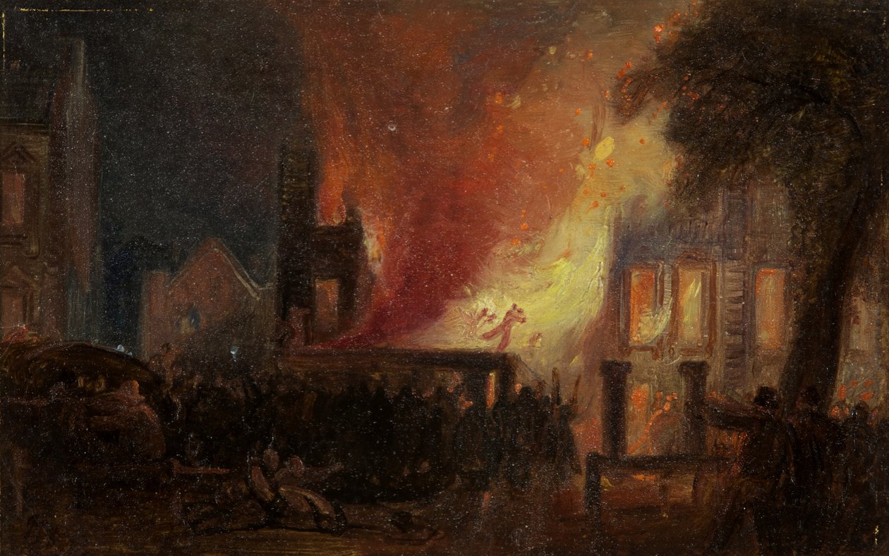 Bristol Riots: The Burning of Queen Square: Custom House tekijältä William James Muller