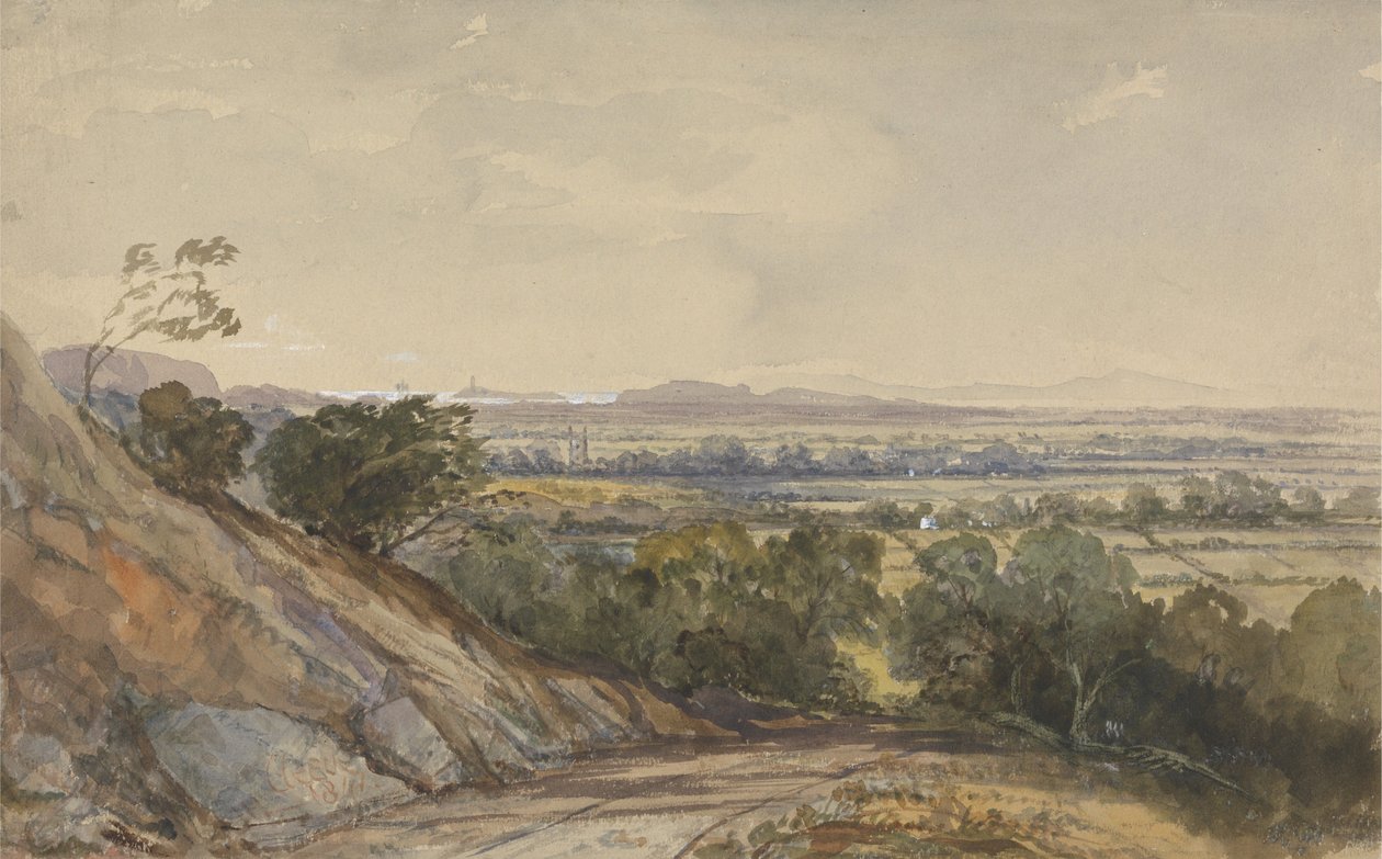 Cleeve, Somerset, ja Bridgewater Bay kaukaisuudessa tekijältä William James Muller