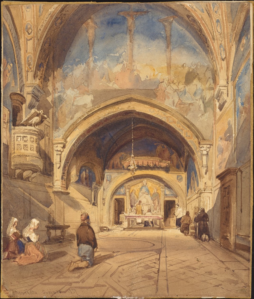 San Benedetton kirkon sisätilat, Subiaco tekijältä William James Muller