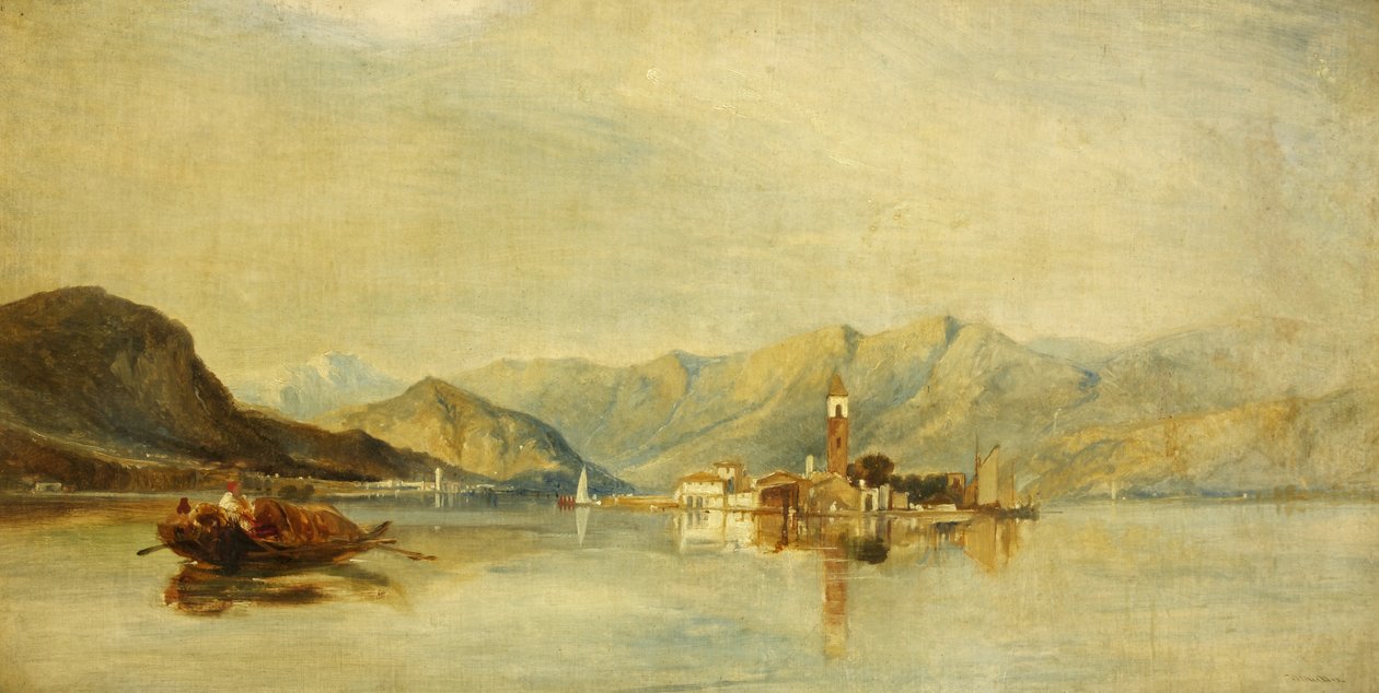 Lago Maggiore ja Isola Bella (öljy kankaalle) tekijältä William James Muller