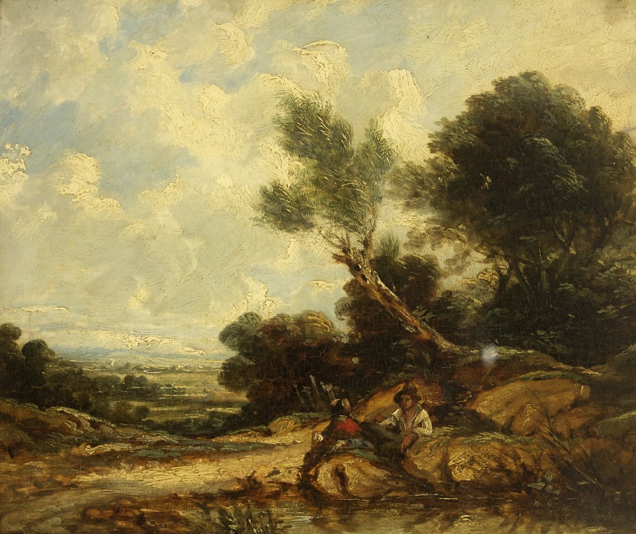 Maisema hahmoilla tekijältä William James Muller