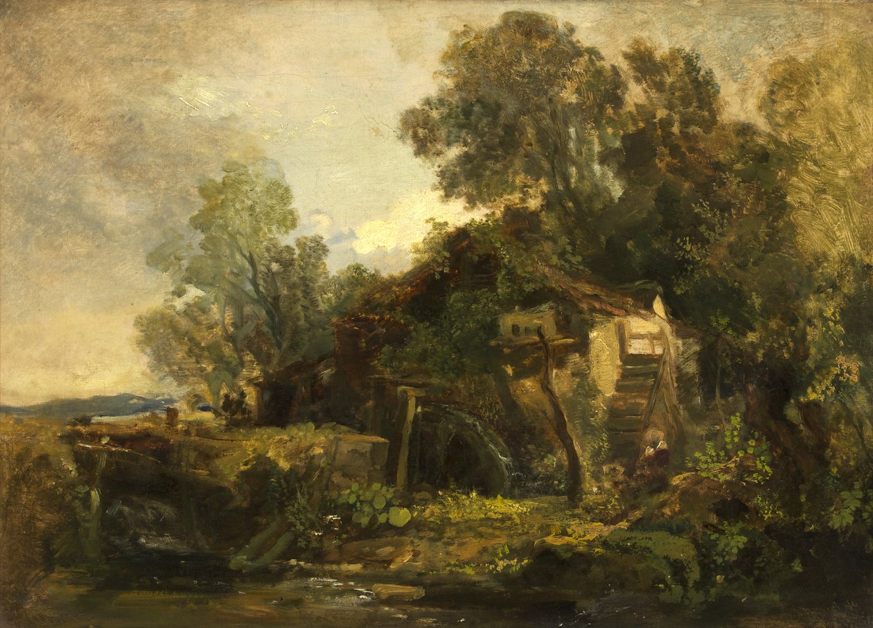 Mills at Mells, Somerset (öljy paneelissa) tekijältä William James Muller