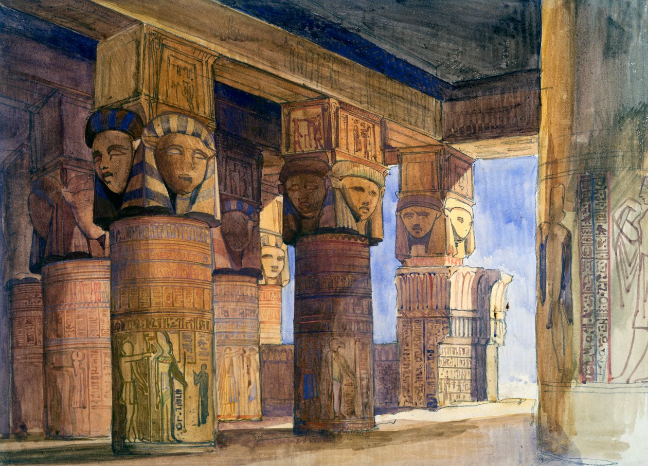 Denderahin temppeli, Ylä-Egypti, 1839 tekijältä William James Muller