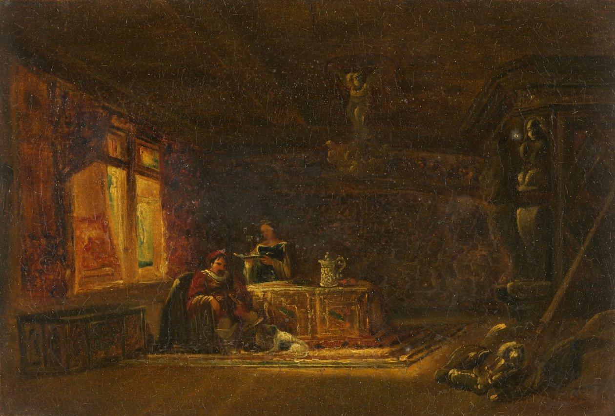 Baronial Hall (öljy kankaalle) tekijältä William James Muller
