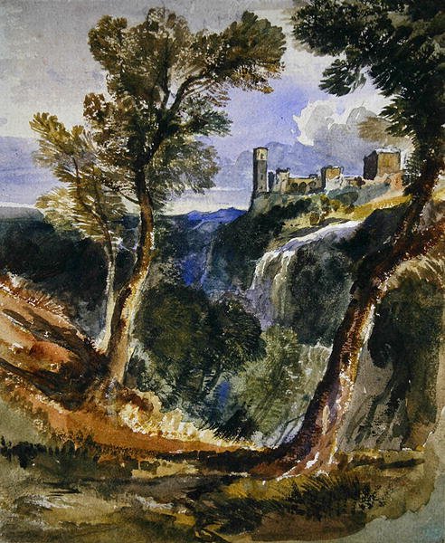 Tivoli (akvarelli paperille) tekijältä William James Muller