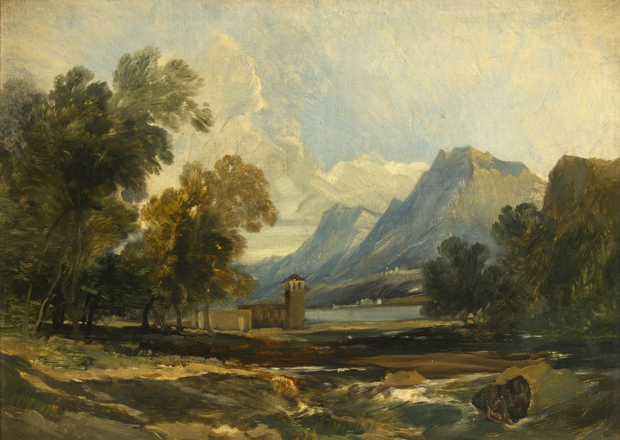Wassen, Sveitsi (öljy kankaalle) tekijältä William James Muller