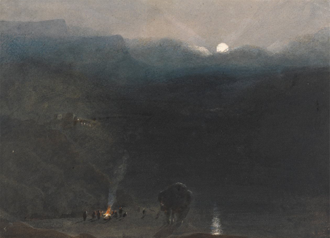 Mauritius - Moonlight, jossa on hiilipolttimet Black River Gorgessa tekijältä William John Chamberlayne