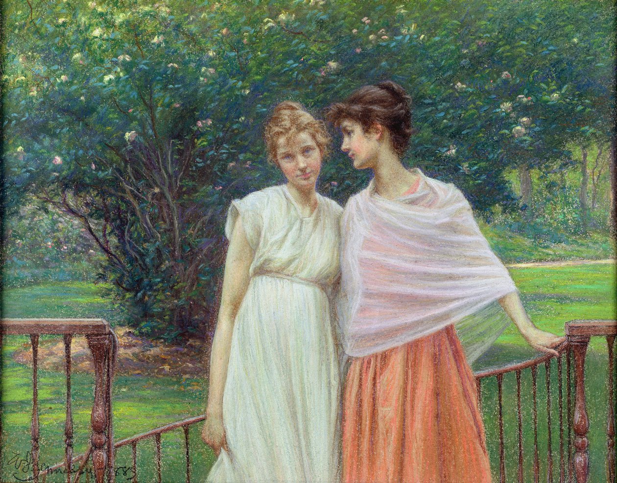 Salaisuus, 1889 (pastelli paperille) tekijältä William John Hennessy