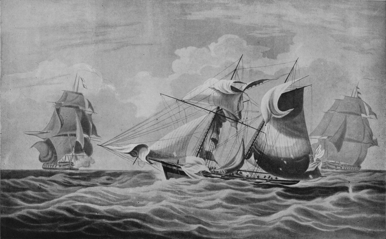 Aseistettu kauppalaivan sieppaus, c1813 tekijältä William John Huggins
