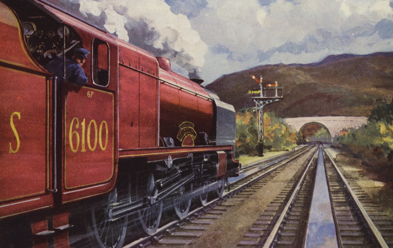 LMS "Royal Scot" (värilitografia) tekijältä William John Patton McDowell