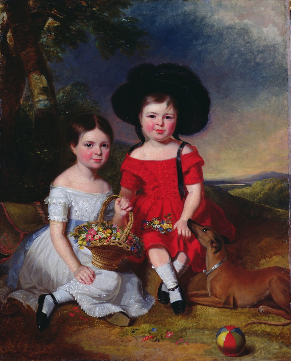 Annie ja John Edward, Thomas Rhodes of Leedsin lapset (öljy kankaalle) tekijältä William Keighley Briggs