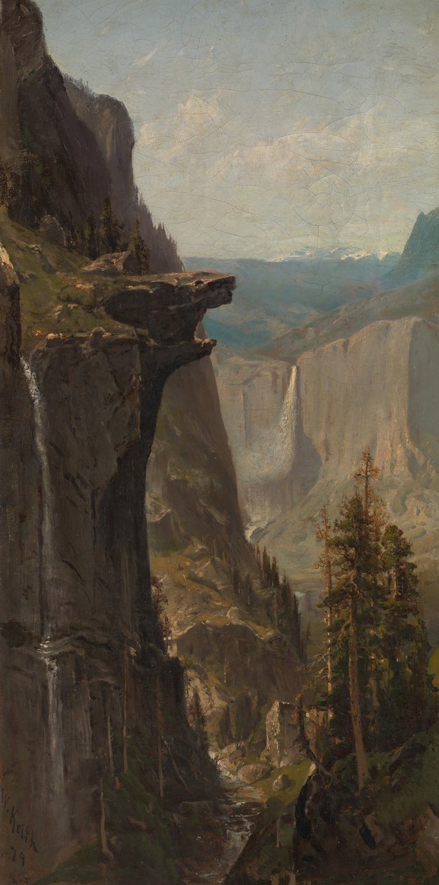Yosemite Falls, Glacier Pointista, 1879. tekijältä William Keith